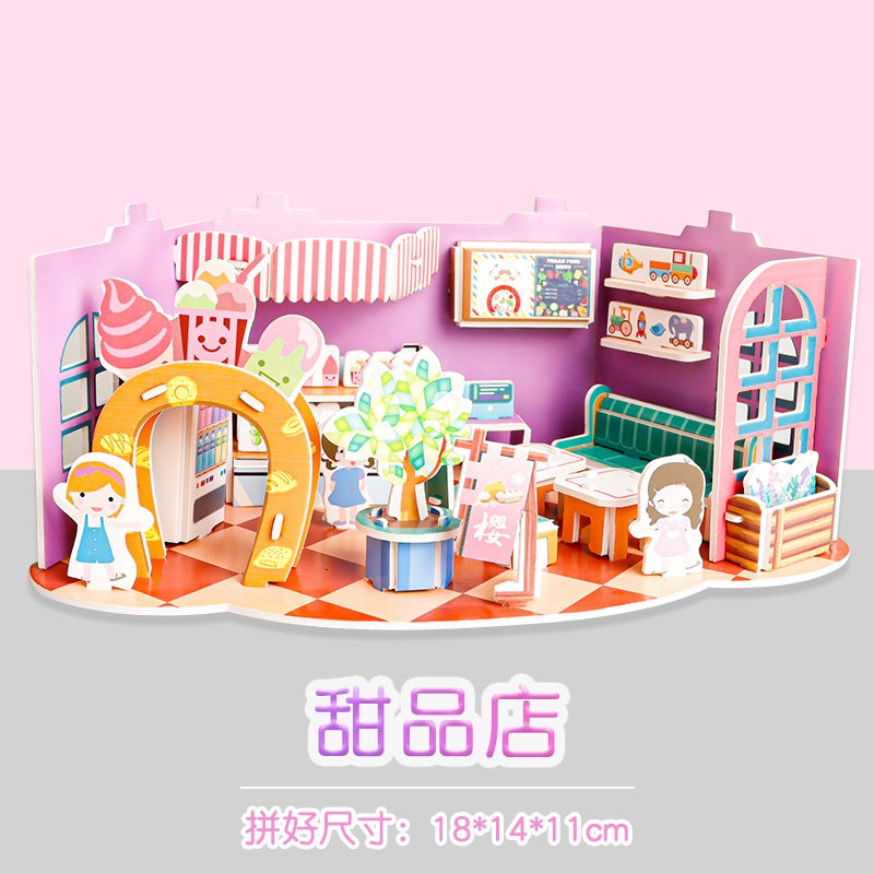 3D Handmade Puzzle Children'S Educational House Early Education Toys Paper Puzzle Building Model Creative Gift - Image 1